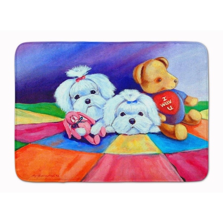 Carolines Treasures Maltese Machine Washable Memory Foam Mat 7515RUG